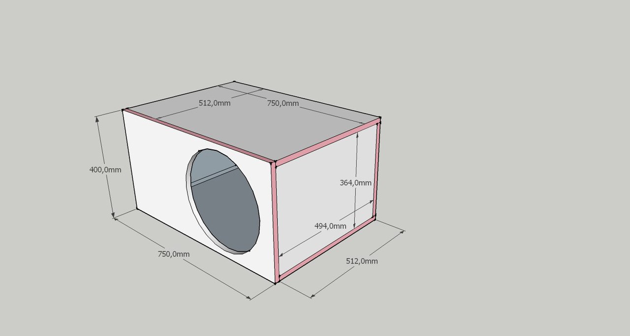Зя под 12 сабвуфер чертеж